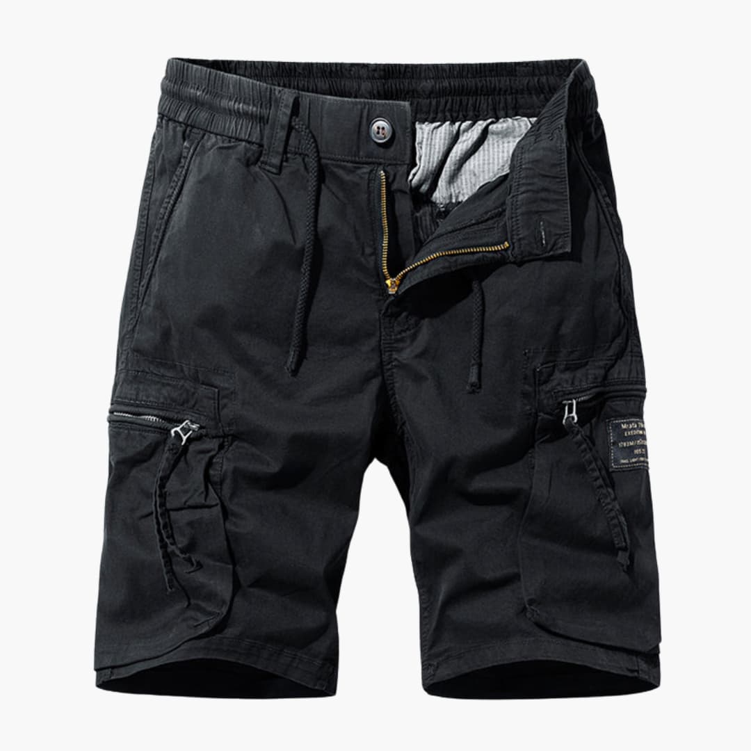 Herren Sommer Cargoshorts mit Reißverschlusstaschen und Kordelzug - Image 3