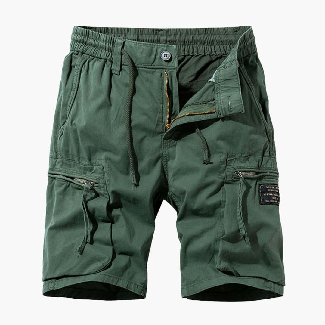 Herren Sommer Cargoshorts mit Reißverschlusstaschen und Kordelzug - Image 4