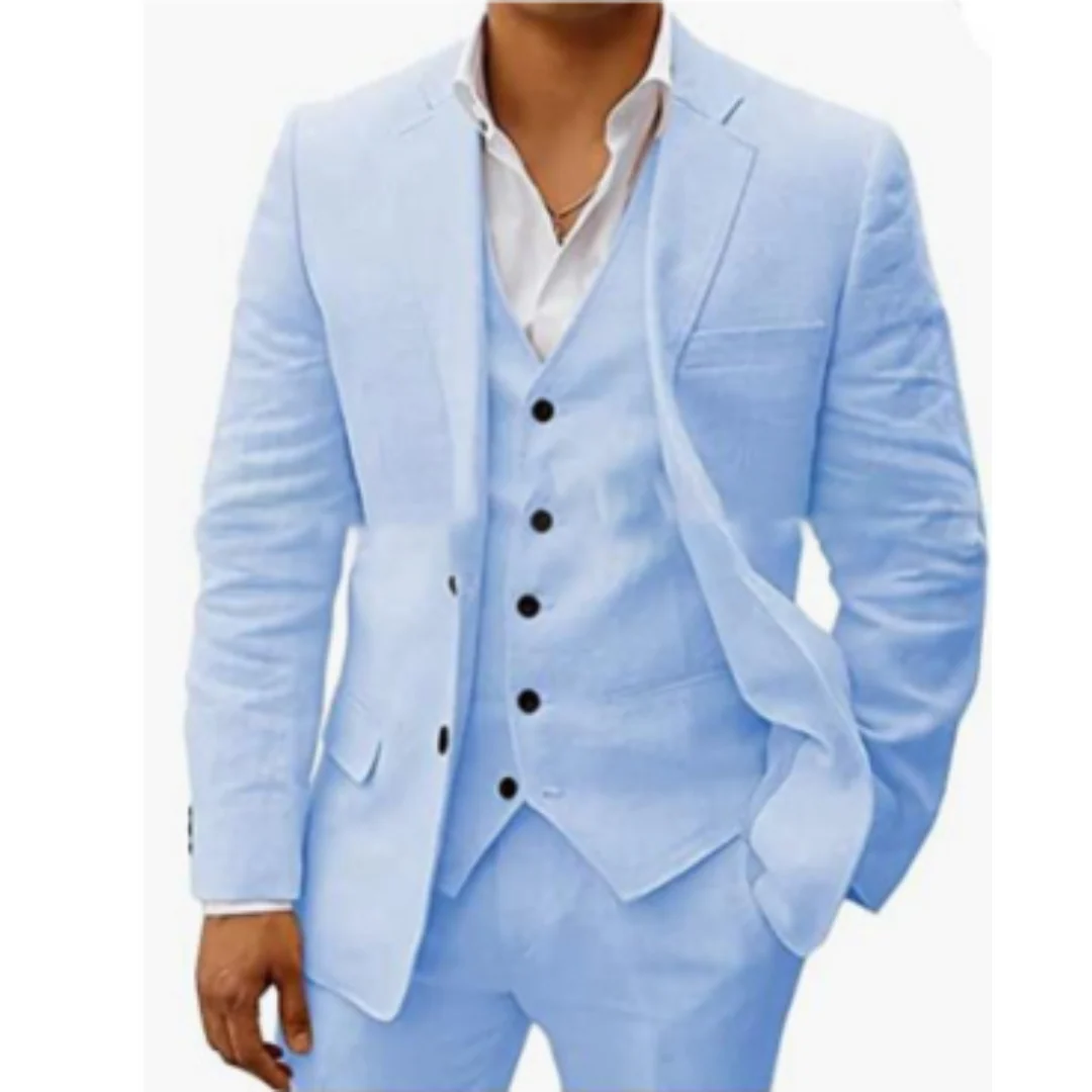 Herren Sommer Hochzeitsgast Anzug | Dreiteiliges - Image 7