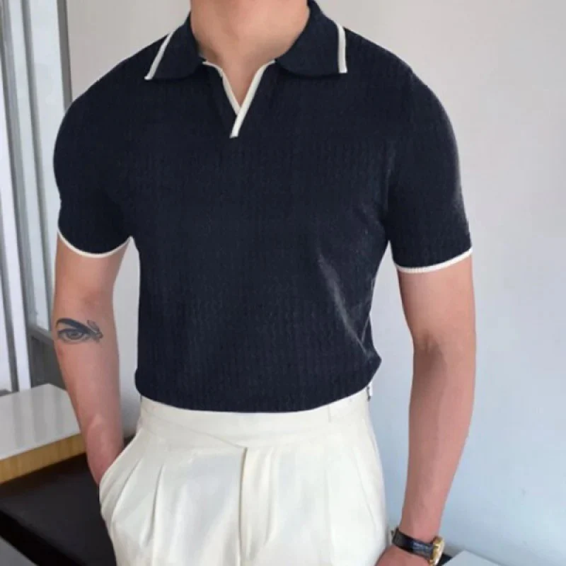 Herren Sommer-Poloshirt mit V-Ausschnitt | Kurzarm - Image 5