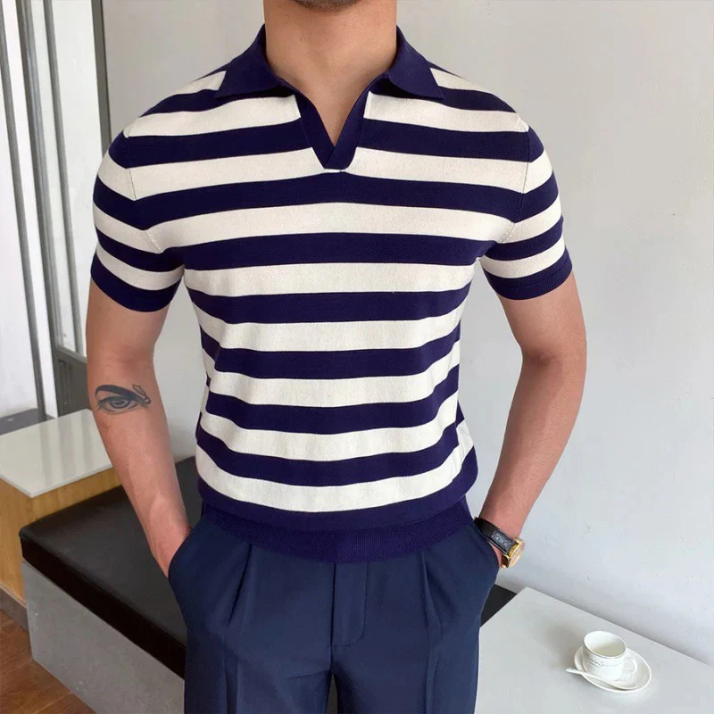Herren Sommer-Poloshirt mit V-Ausschnitt | Kurzarm - Image 6