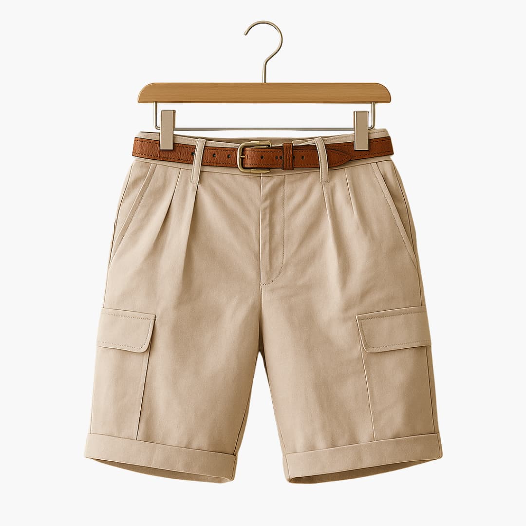 Herren Sommer Shorts aus Leinenmix mit Cargotaschen - Image 3