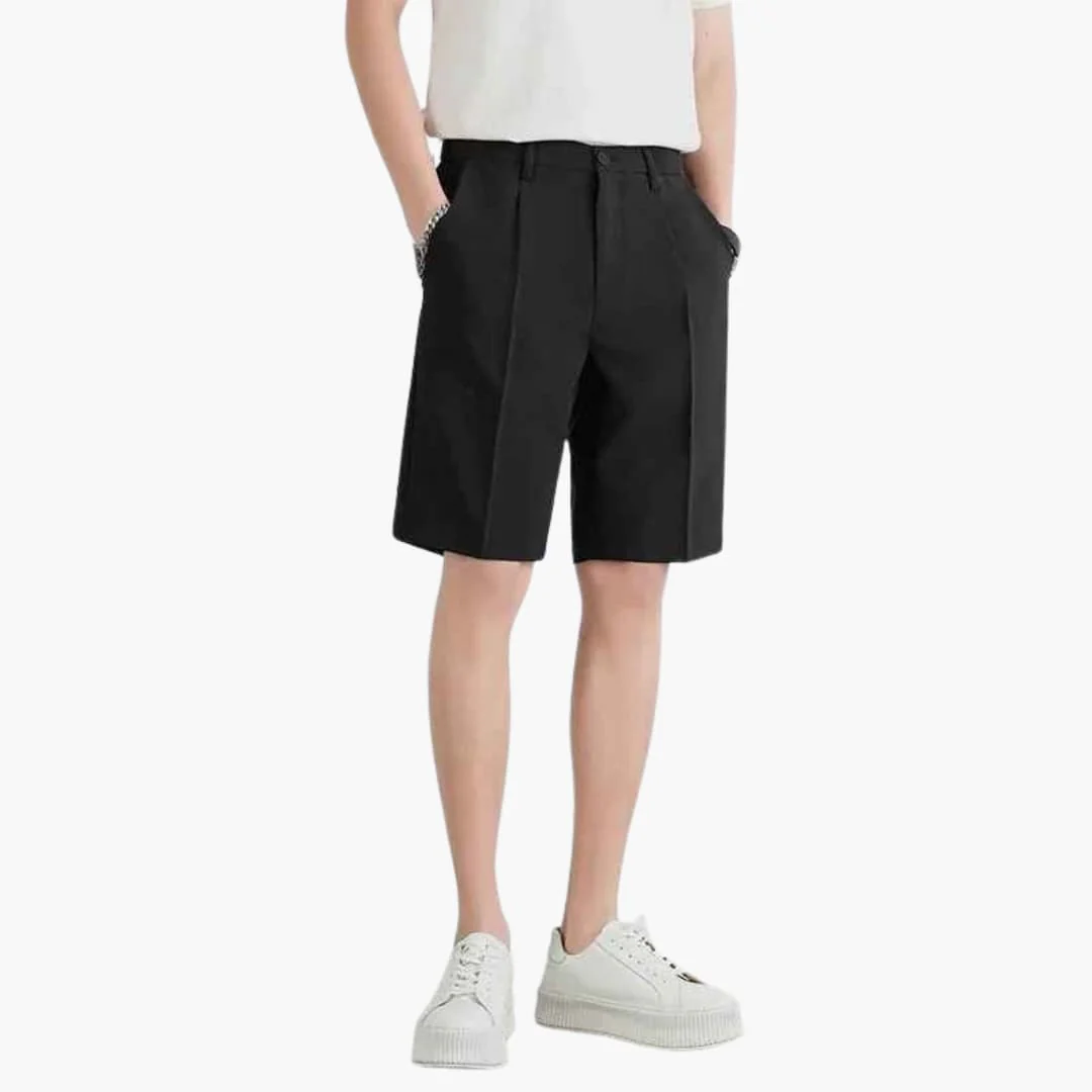 Herren Sommer Shorts mit Bundfalten Reißverschluss und Slim Fit - Image 2