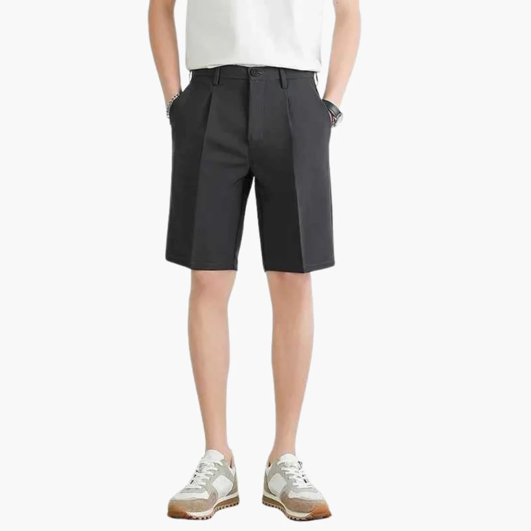 Herren Sommer Shorts mit Bundfalten Reißverschluss und Slim Fit - Image 3