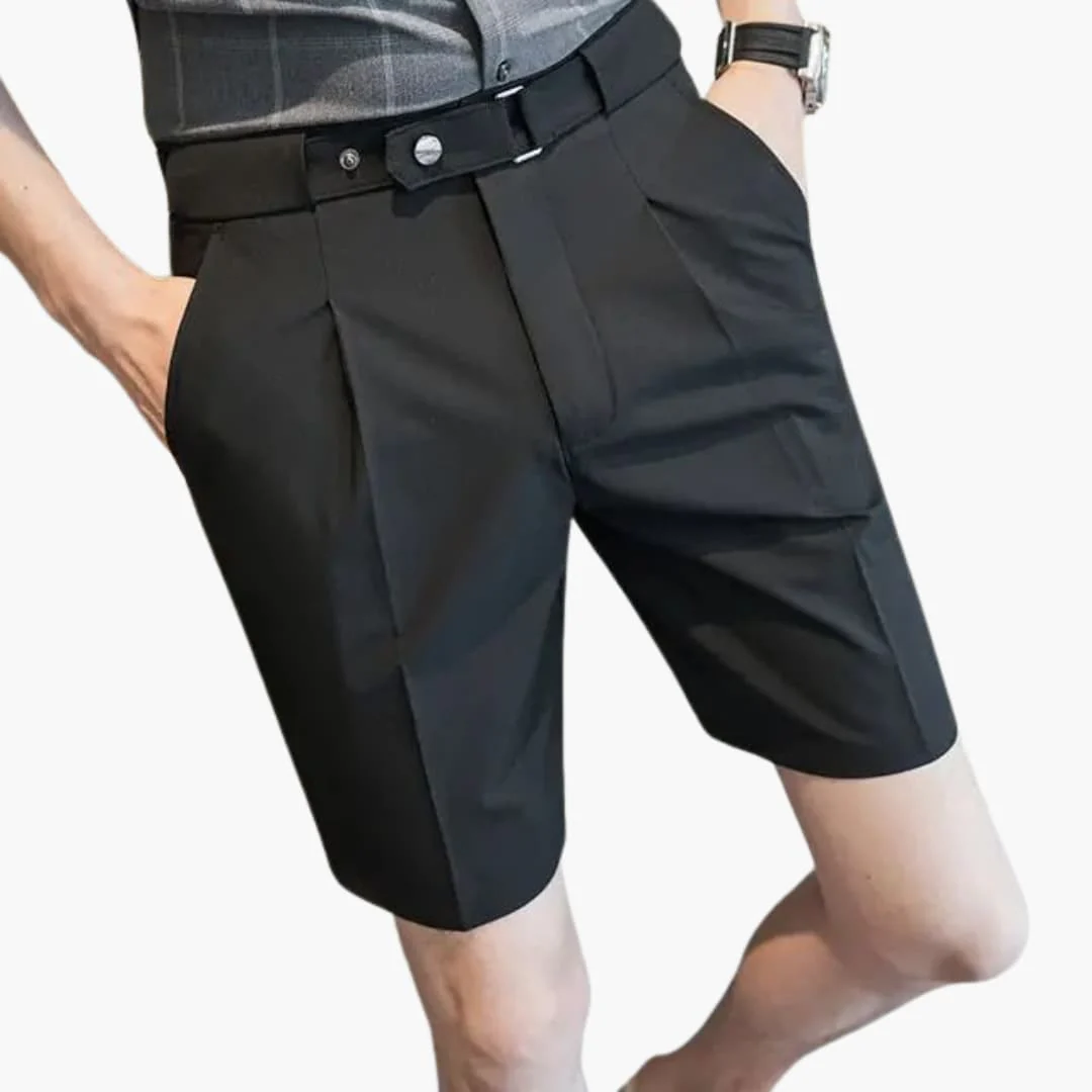 Herren Sommer Shorts mit Bundfalten und Gürtelschlaufen - Image 3