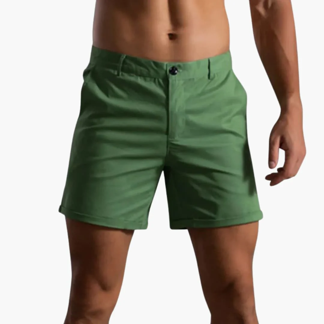 Herren Sommer Shorts mit Knopfverschluss und Gürtelschlaufen - Image 2