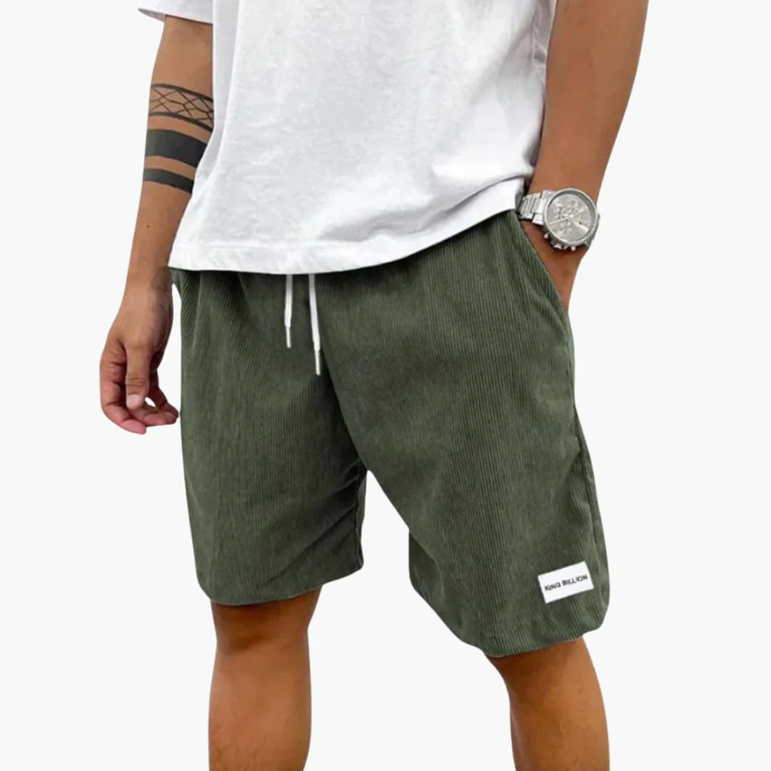 Herren Sommer Shorts mit Kordelzug und Cordstruktur - Image 3