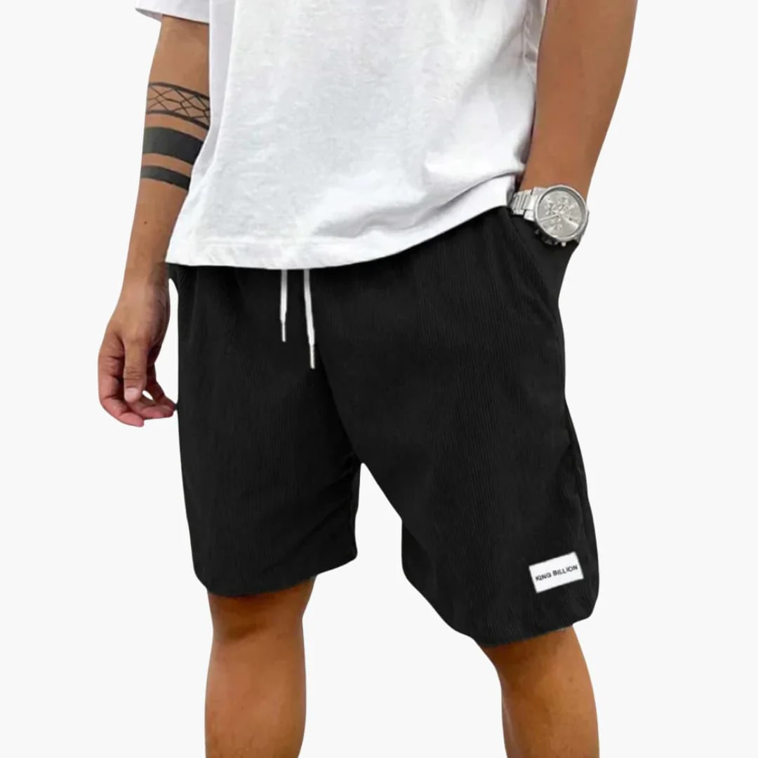 Herren Sommer Shorts mit Kordelzug und Cordstruktur - Image 4