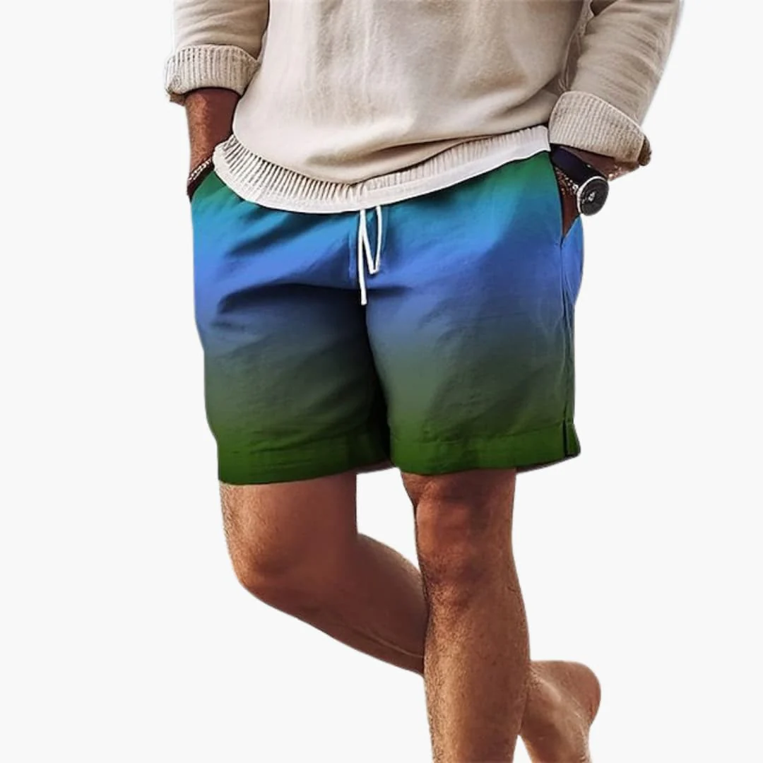 Herren Sommer Shorts mit Kordelzug und Farbverlauf - Image 2