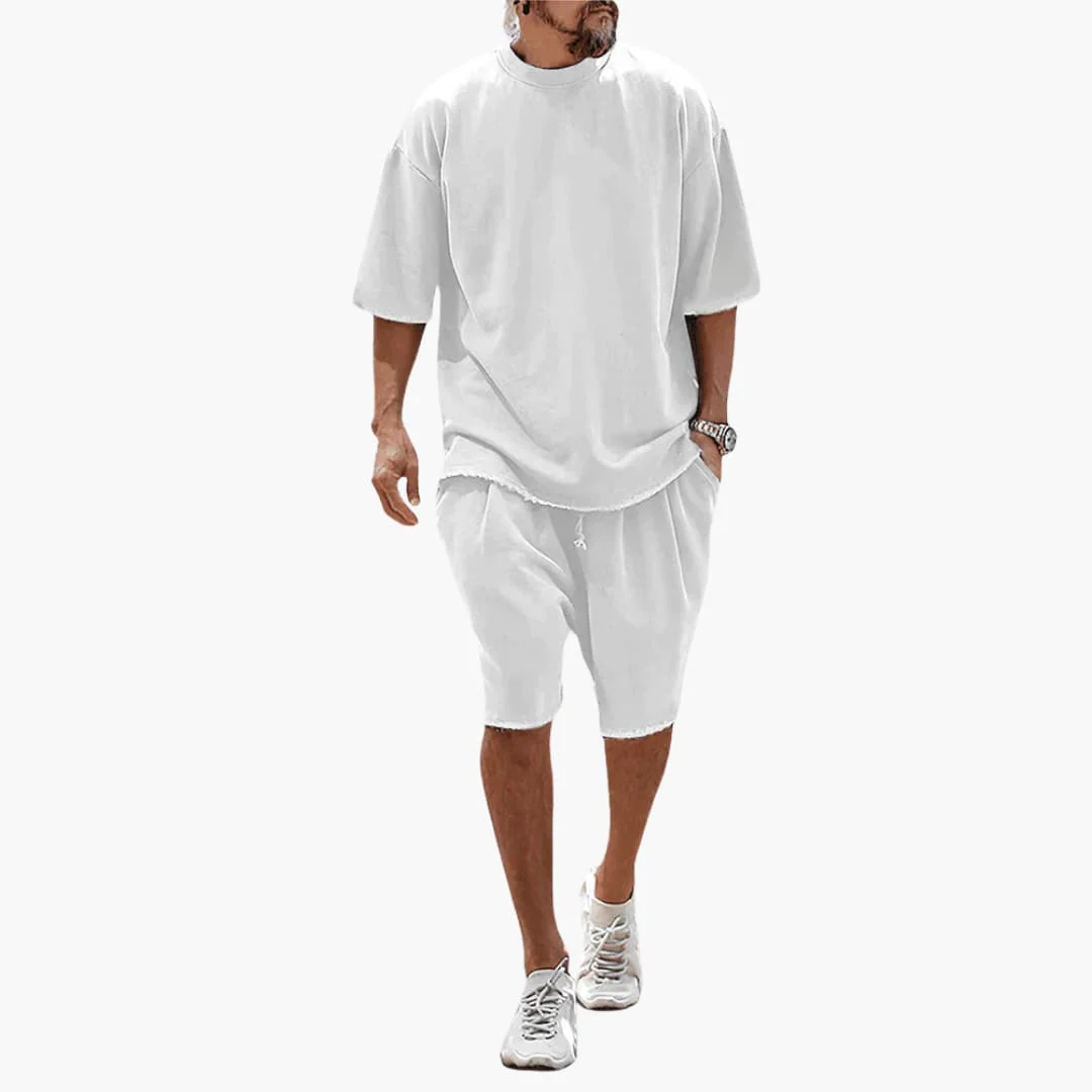Herren Sommer Zweiteiler mit Kordelshorts und Oversize Shirt - Image 7