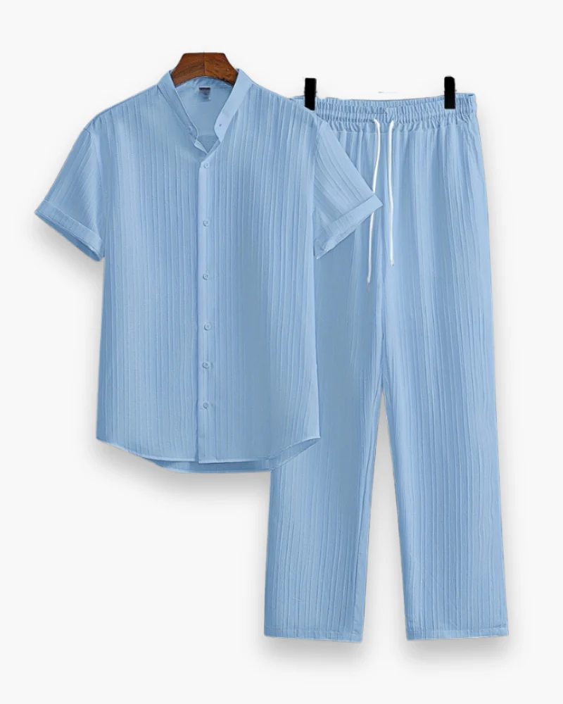 Herren Sommer Zweiteiler mit Kurzarmhemd & Hose | Lässig & Leicht - Image 7