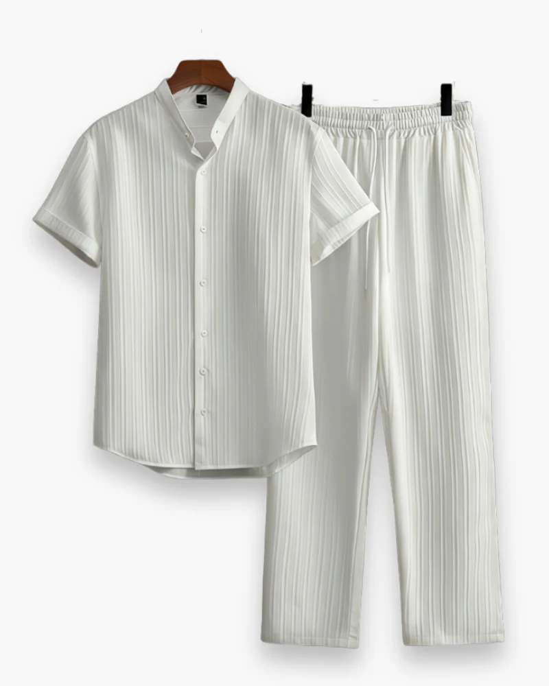 Herren Sommer Zweiteiler mit Kurzarmhemd & Hose | Lässig & Leicht - Image 8