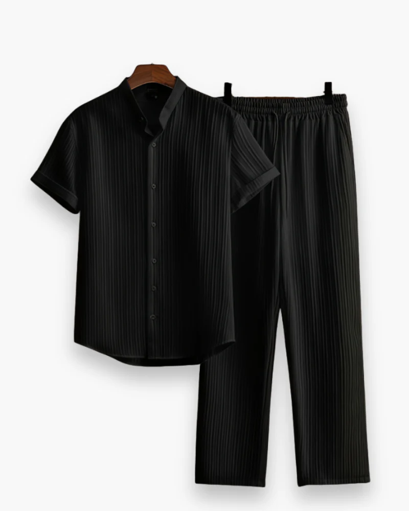 Herren Sommer Zweiteiler mit Kurzarmhemd & Hose | Lässig & Leicht - Image 9