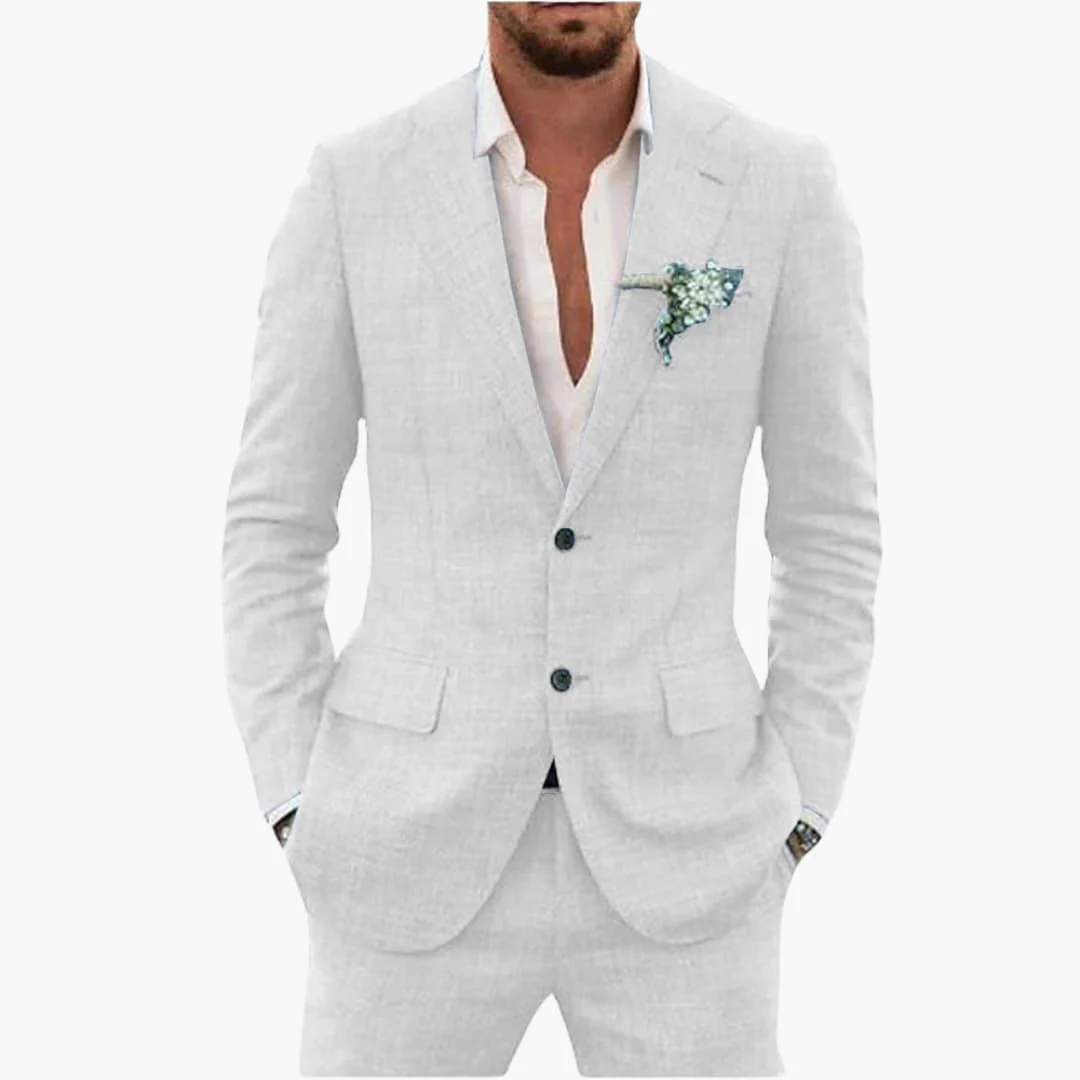 Herren Sommeranzug mit Revers und langen Ärmeln - Image 10