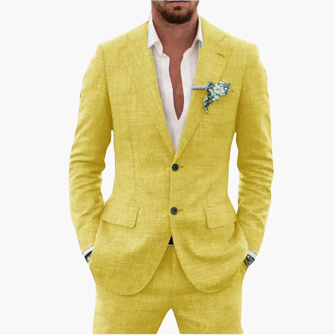 Herren Sommeranzug mit Revers und langen Ärmeln - Image 5