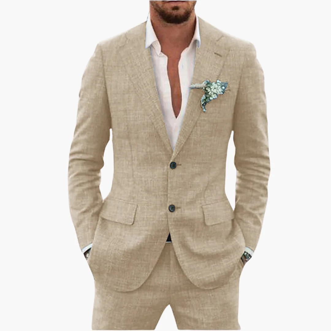 Herren Sommeranzug mit Revers und langen Ärmeln - Image 6