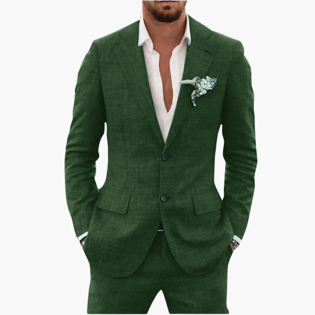 Herren Sommeranzug mit Revers und langen Ärmeln - Image 8