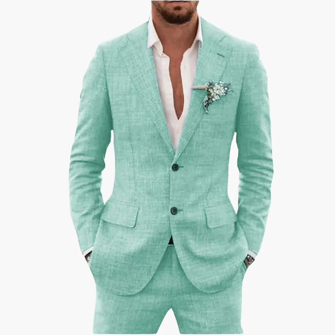 Herren Sommeranzug mit Revers und langen Ärmeln - Image 9
