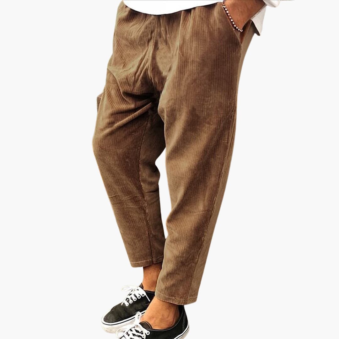 Herren Sommerhose aus Polyester mit Gummibund und Cordstruktur - Image 2