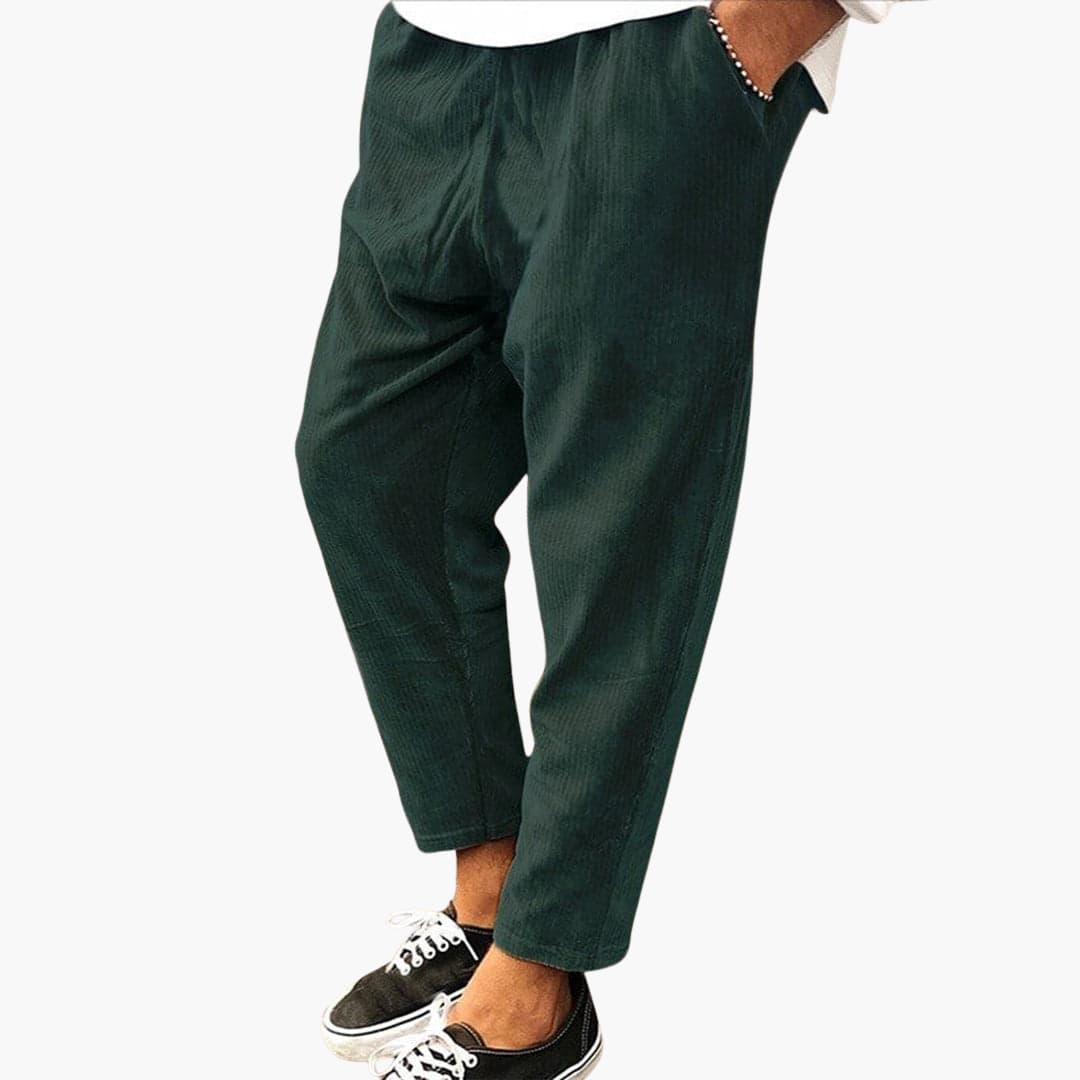 Herren Sommerhose aus Polyester mit Gummibund und Cordstruktur - Image 3