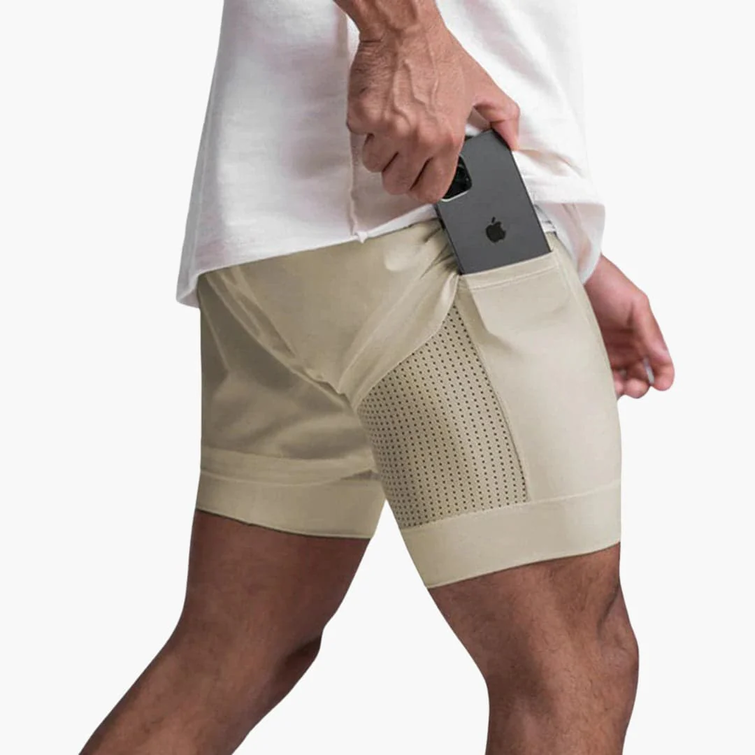 Herren Sportshorts mit Innenshorts und elastischem Bund - Image 10