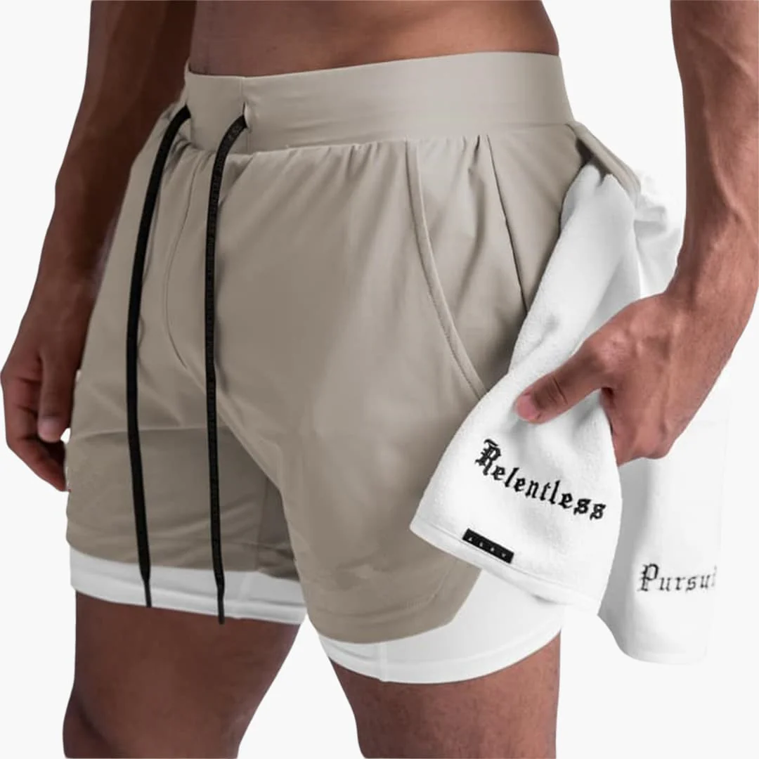 Herren Sportshorts mit Innenshorts und elastischem Bund - Image 9
