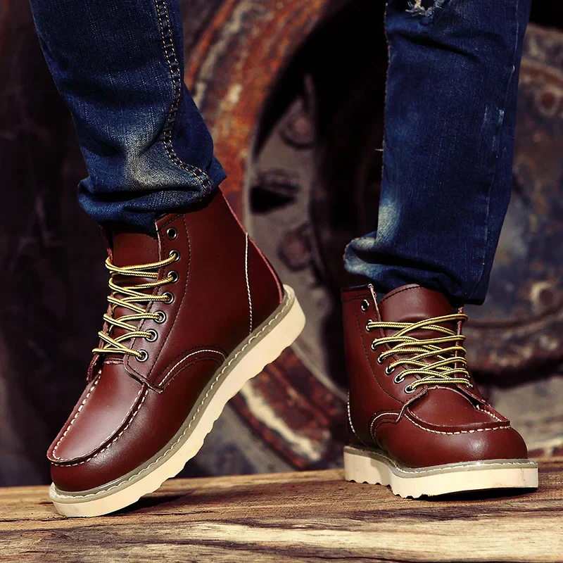 Herren Stiefeletten | Knöchelhöhe mit Schnürung und Profilsohle - Image 2