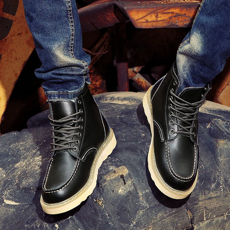 Herren Stiefeletten | Knöchelhöhe mit Schnürung und Profilsohle - Image 4