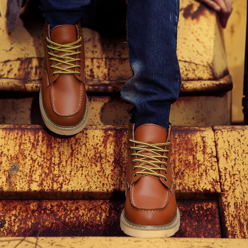 Herren Stiefeletten | Knöchelhöhe mit Schnürung und Profilsohle - Image 5