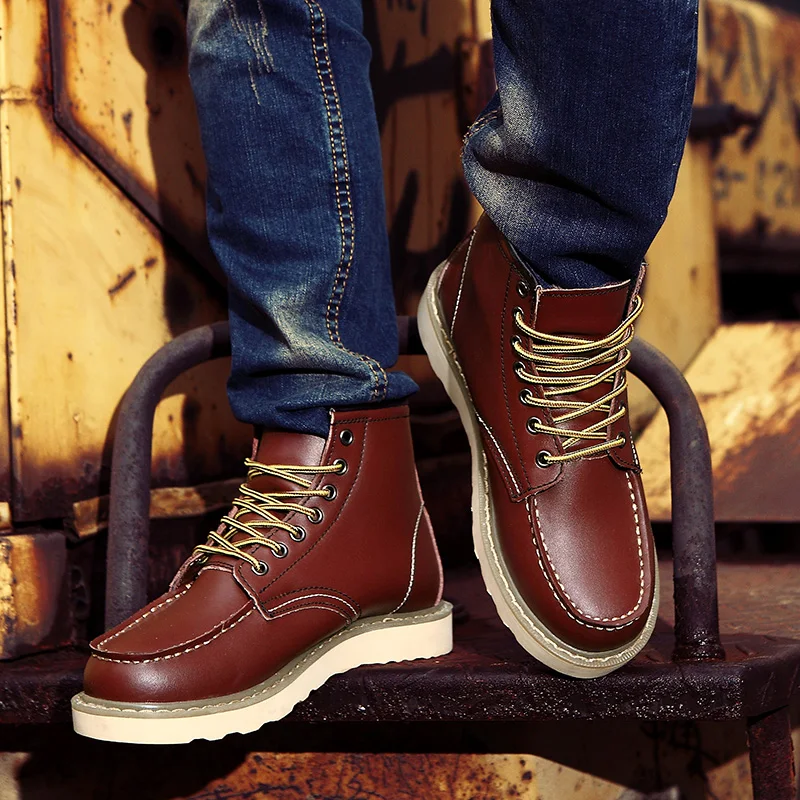 Herren Stiefeletten | Knöchelhöhe mit Schnürung und Profilsohle - Image 6