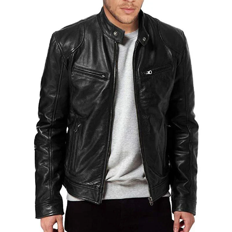 Herren Stilvolle Premium Bikerjacke | Lässig - Image 4