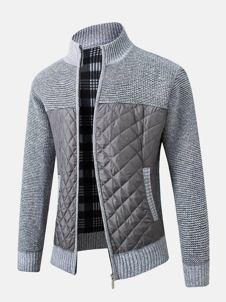Herren Strickjacke | Karomuster und Frontverschluss - Image 4