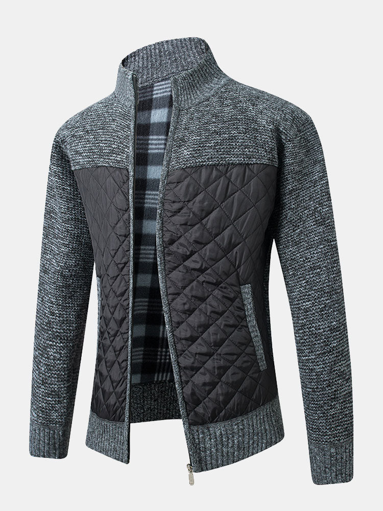 Herren Strickjacke | Karomuster und Frontverschluss - Image 5
