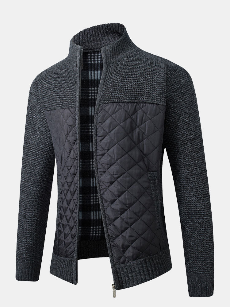 Herren Strickjacke | Karomuster und Frontverschluss - Image 6