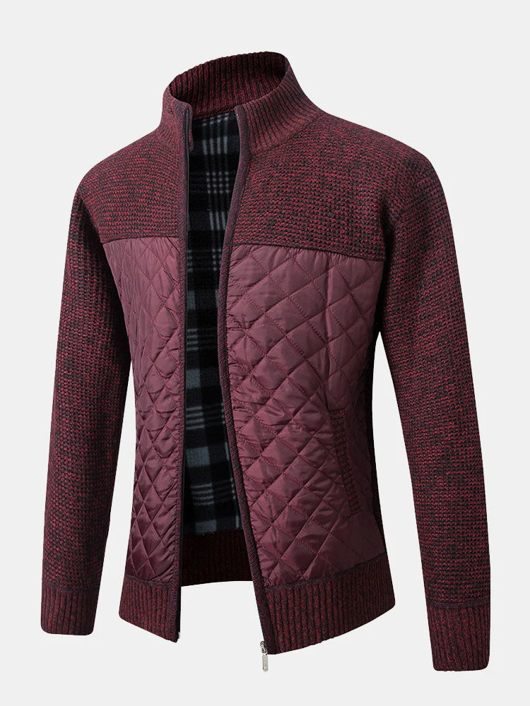 Herren Strickjacke | Karomuster und Frontverschluss - Image 8
