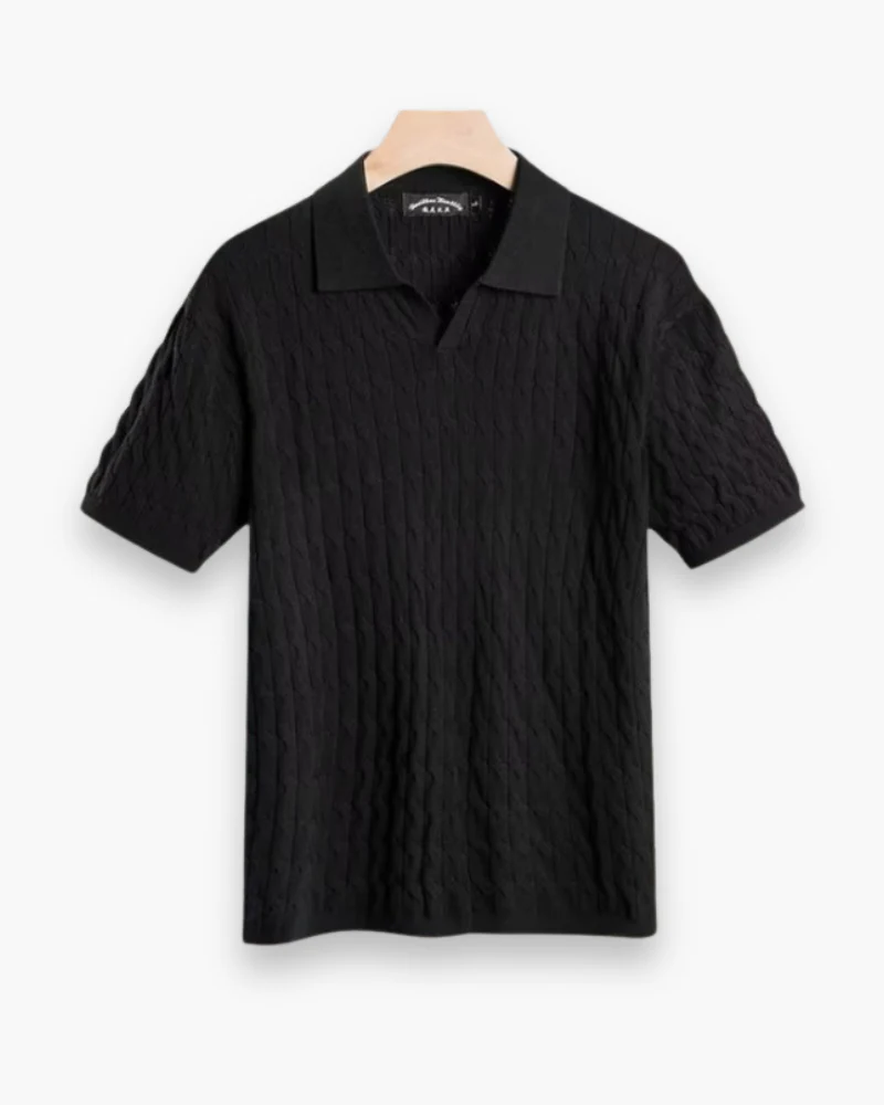 Herren Strukturierter Polo Shirt | Klassisch Eleganter Stil - Image 3