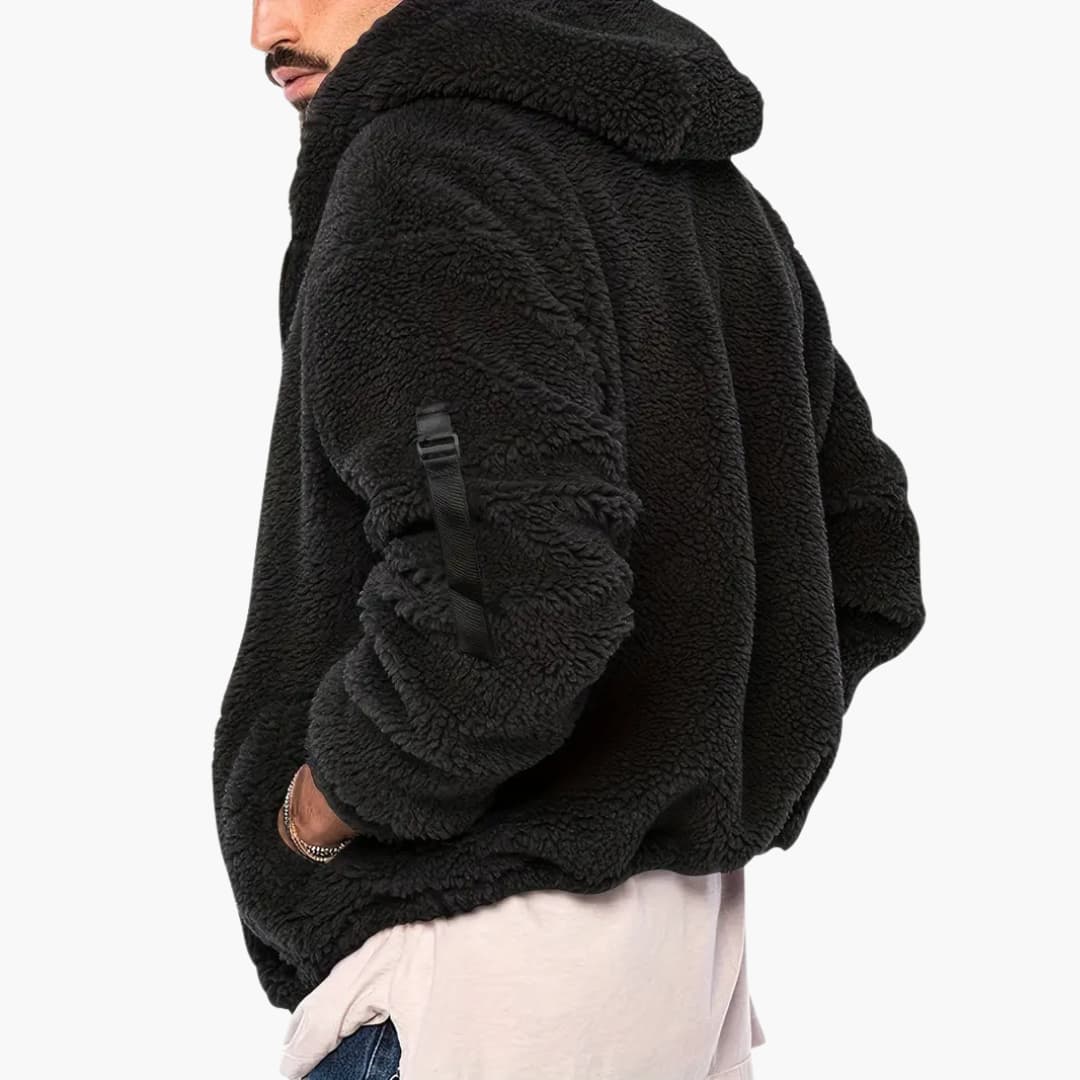 Herren Teddy jacke mit Reißverschluss und langen Ärmeln - Image 3