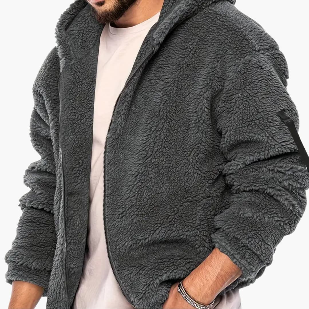 Herren Teddy jacke mit Reißverschluss und langen Ärmeln - Image 6