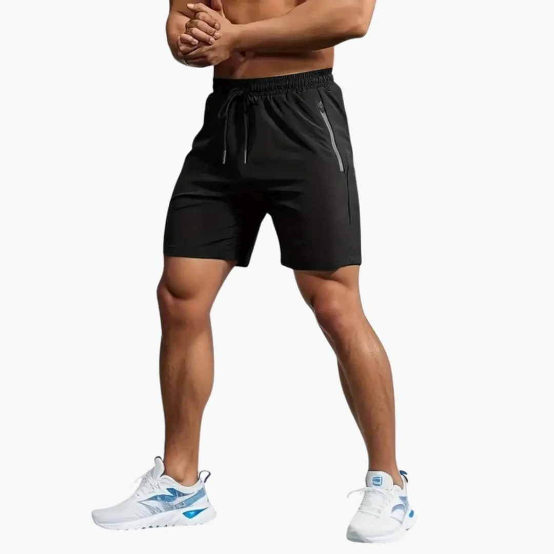 Herren-Trainingsshorts mit Reißverschlusstaschen und Kordelzug - Image 3