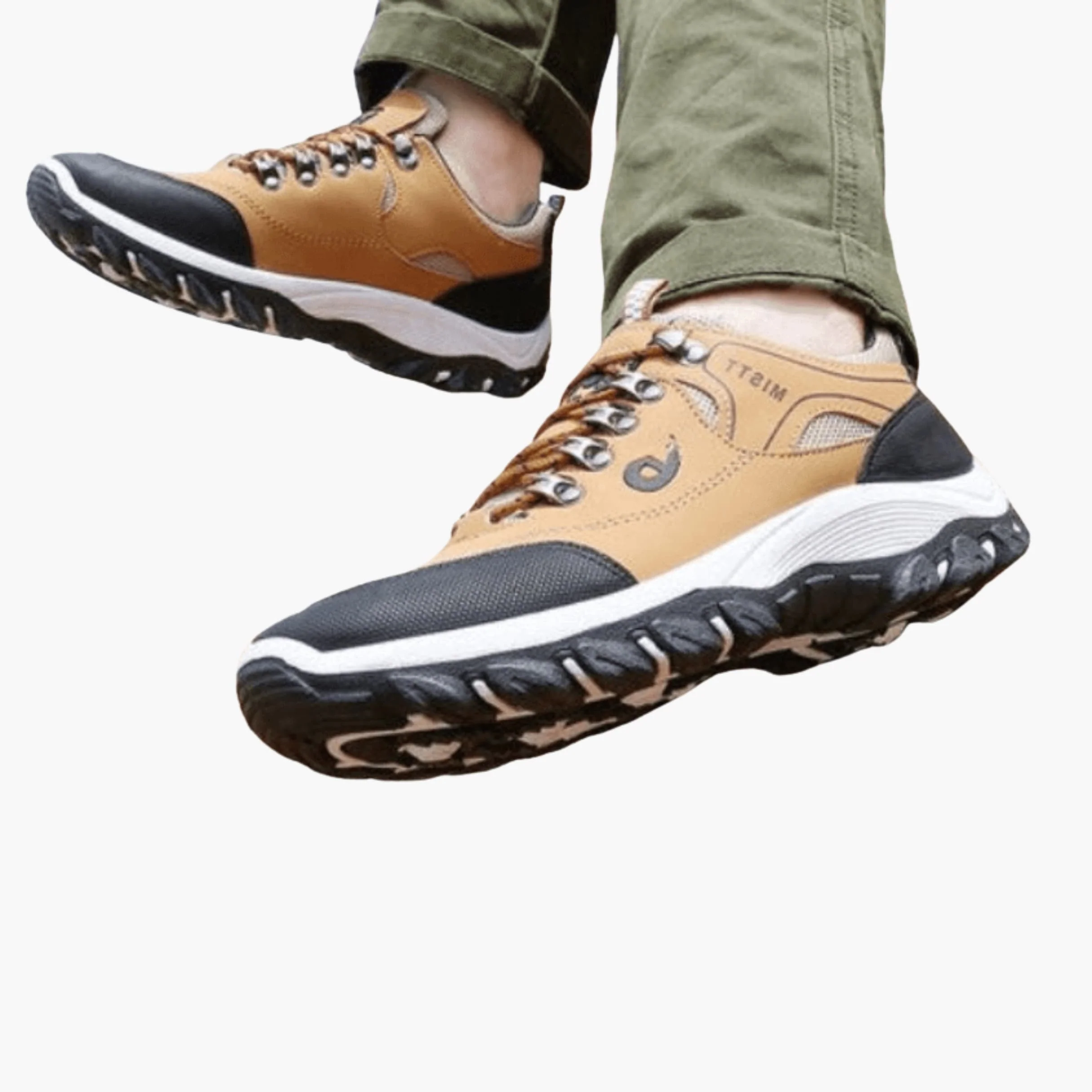 Herren Trekking Schuhe mit Schnürung und profilierter Gummisohle - Image 2