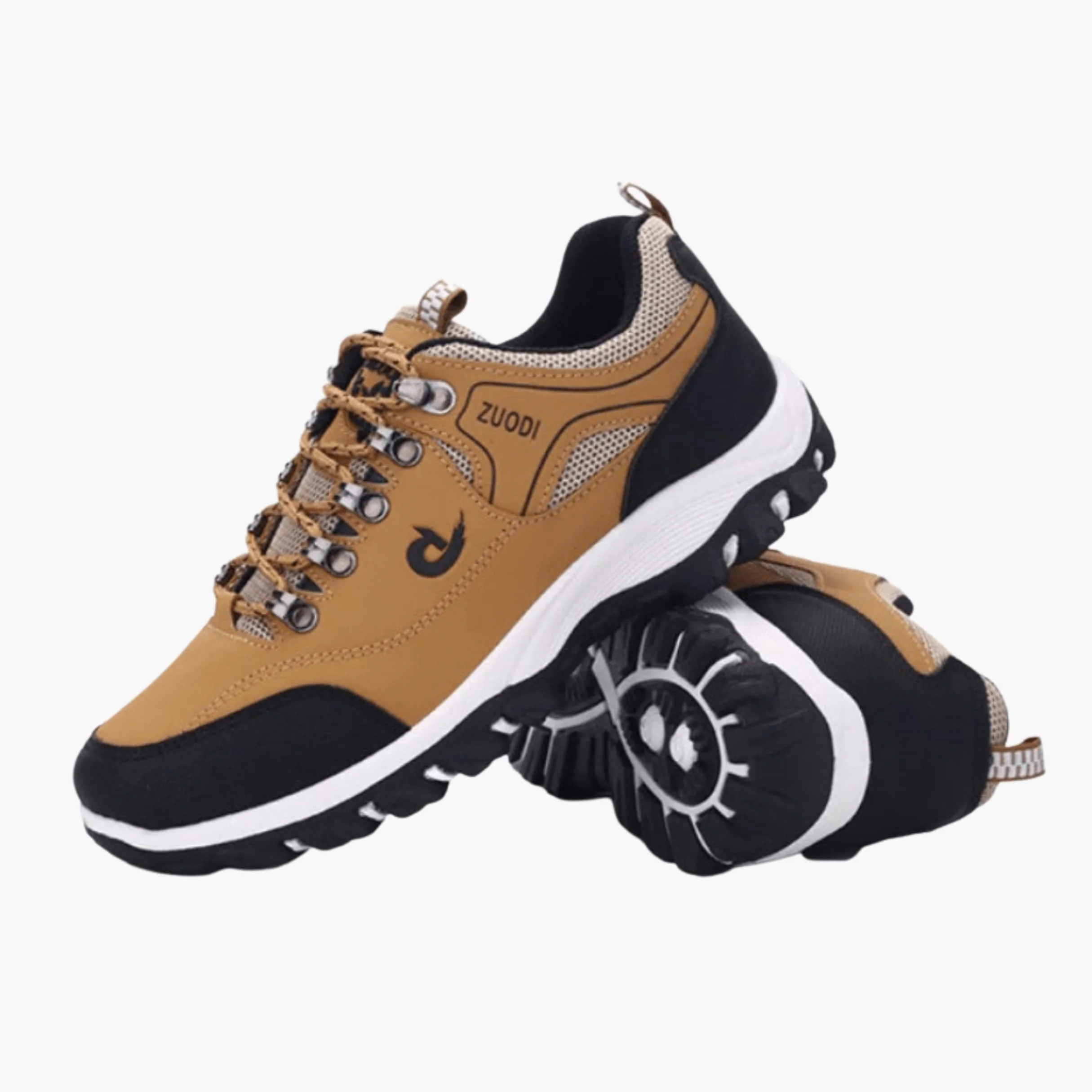 Herren Trekking Schuhe mit Schnürung und profilierter Gummisohle - Image 3