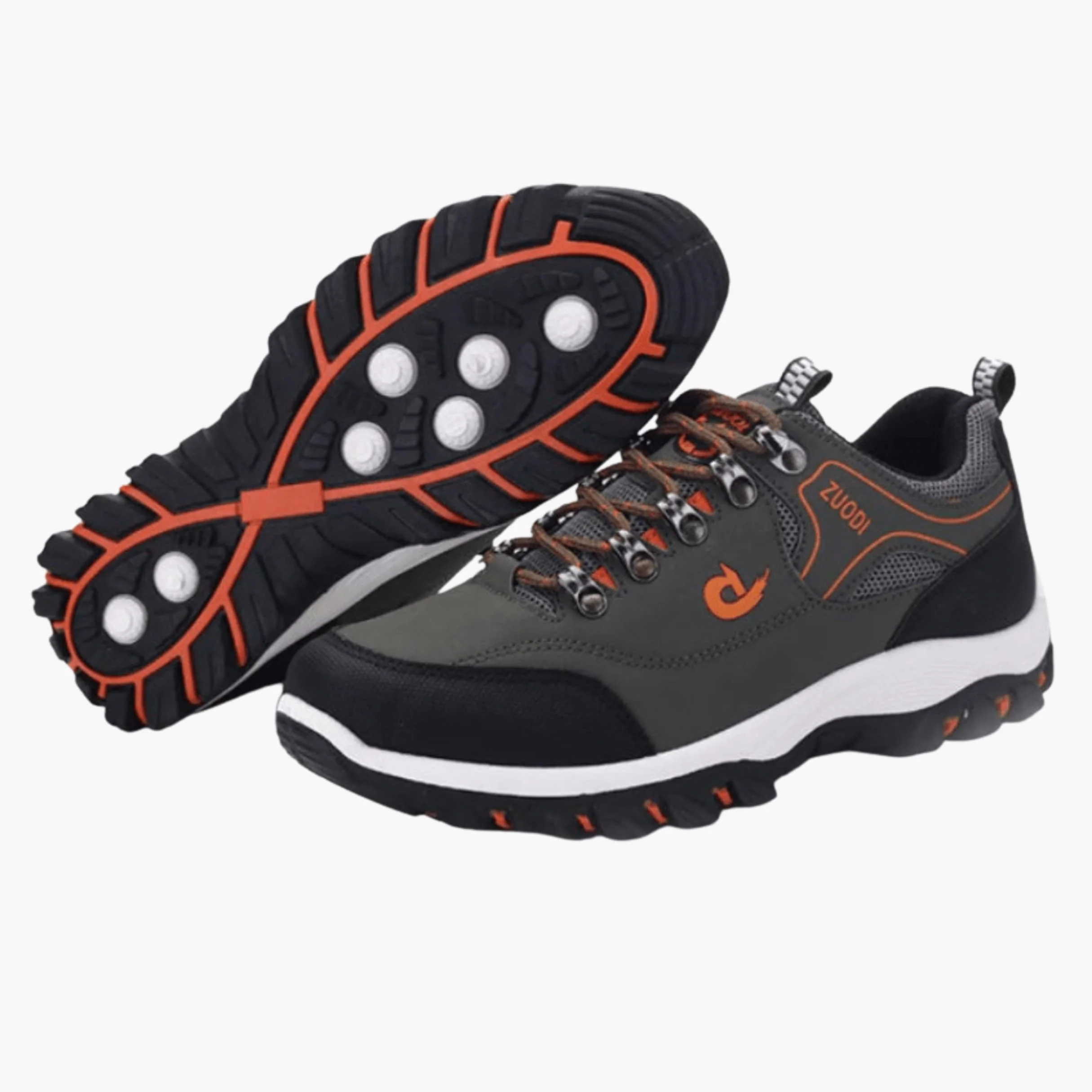 Herren Trekking Schuhe mit Schnürung und profilierter Gummisohle - Image 4