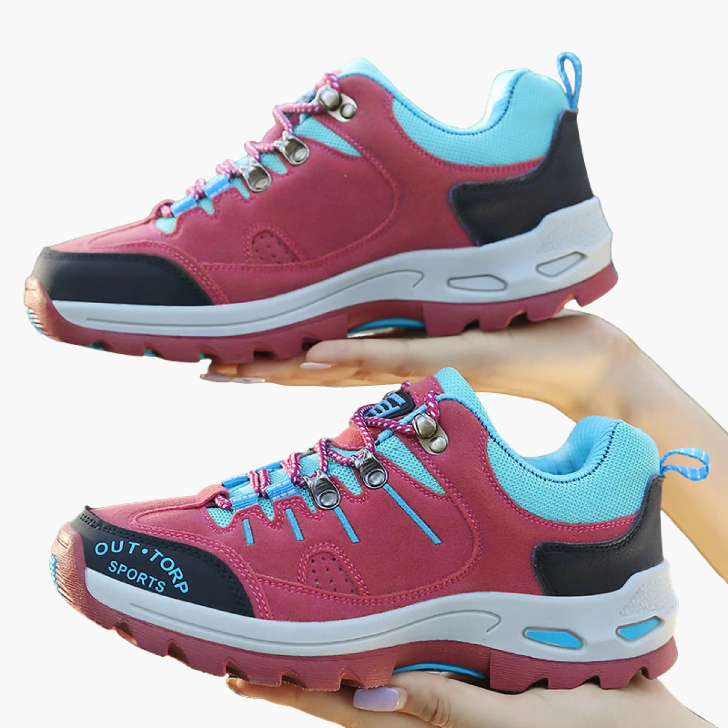 Herren Trekking- und Wanderschuhe mit Schnürung und profilierter Gummisohle - Image 4