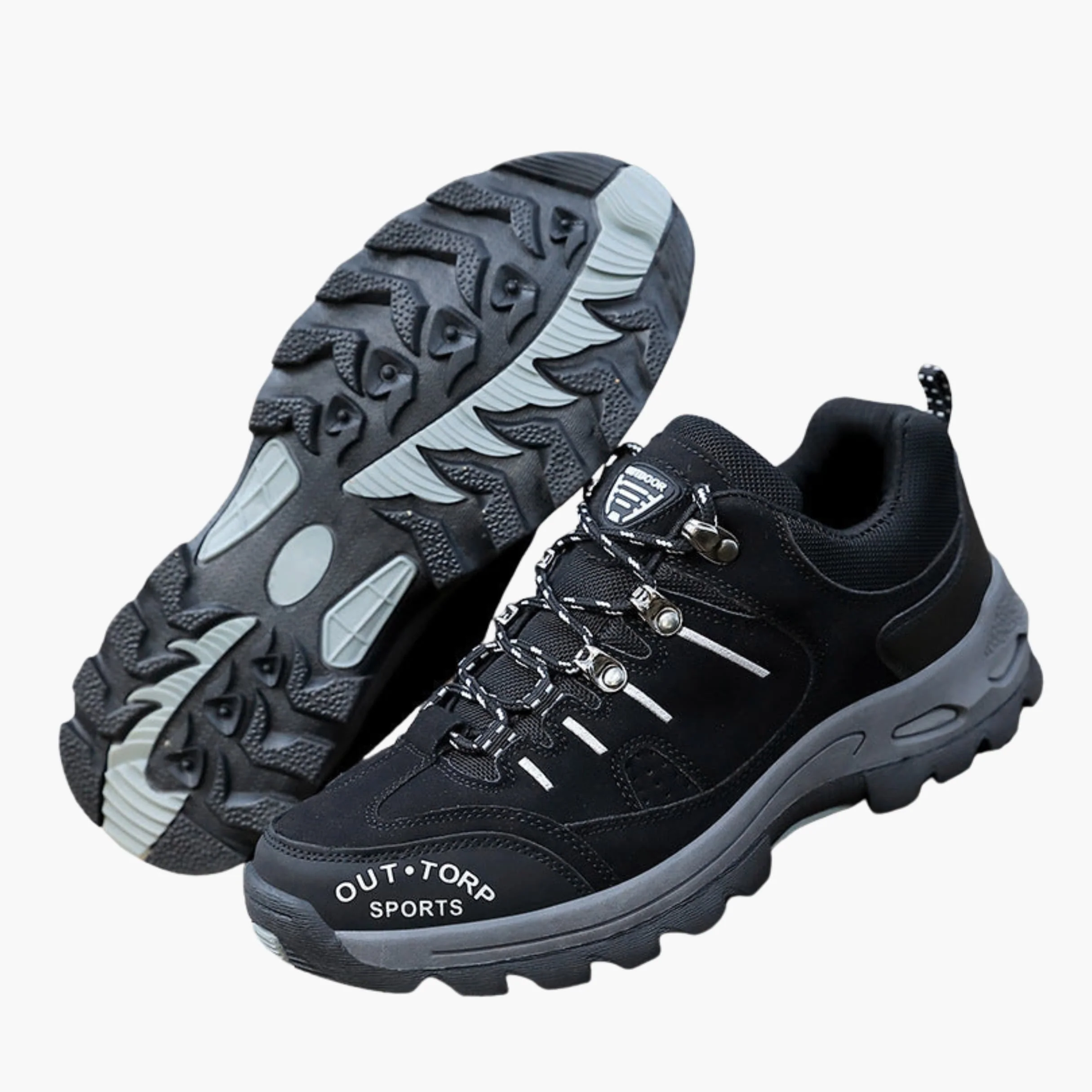 Herren Trekking- und Wanderschuhe mit Schnürung und profilierter Gummisohle - Image 5