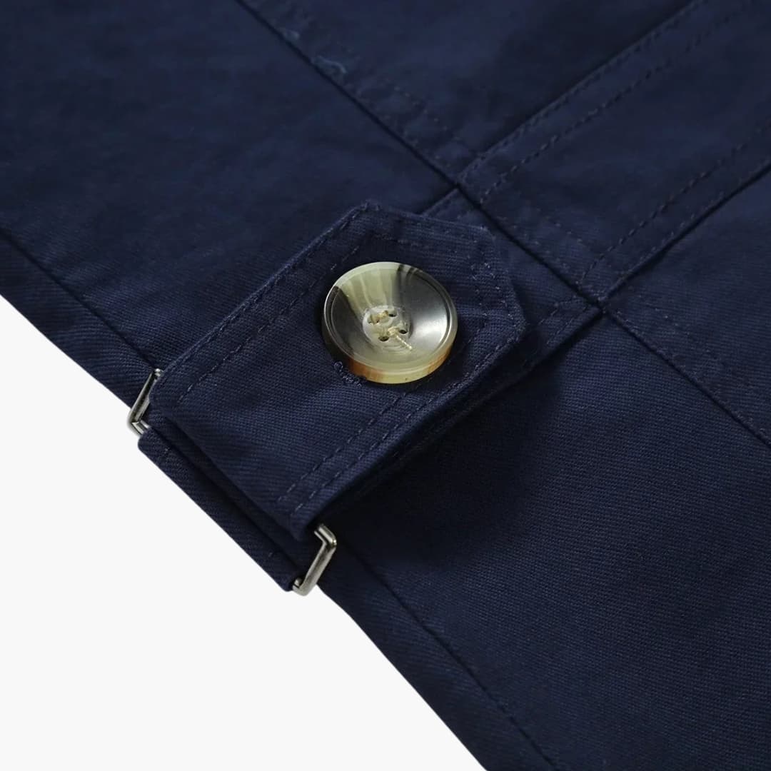 Herren Trench coat mit Knopfverschluss und Taschen Details - Image 16