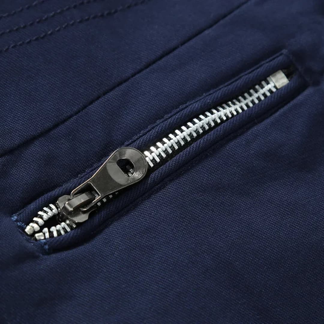Herren Trench coat mit Knopfverschluss und Taschen Details - Image 19