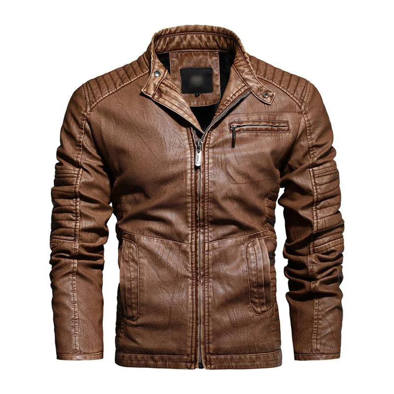 Herren Vintage Slim Fit Motorradjacke - Image 10