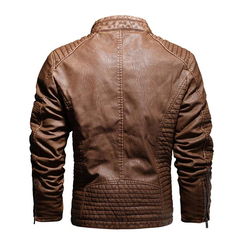 Herren Vintage Slim Fit Motorradjacke - Image 2
