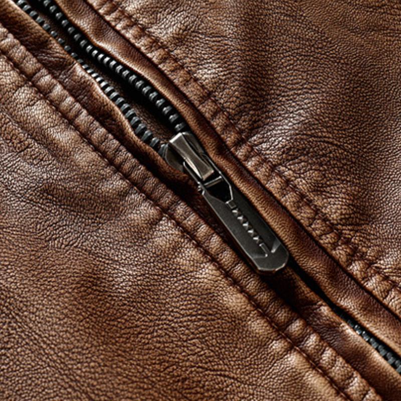 Herren Vintage Slim Fit Motorradjacke - Image 3