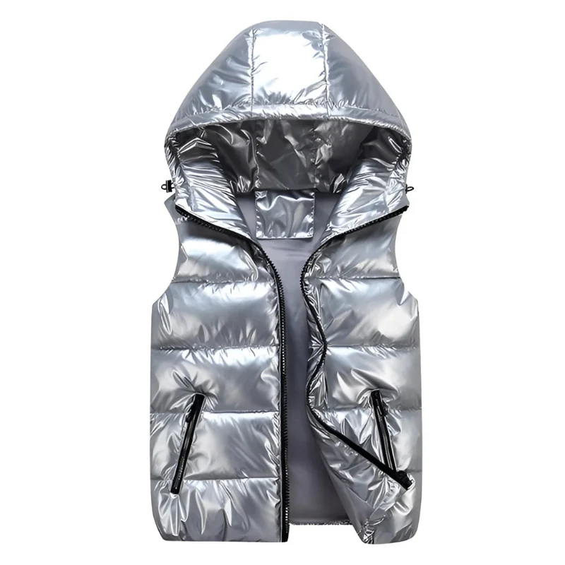 Herren warme metallische Steppweste | Winter - Image 4